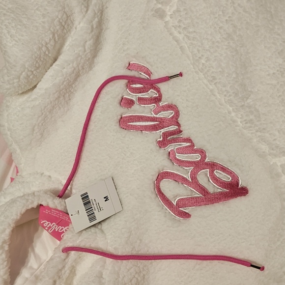 BNWT Women's Barbie x Forever 21 Faux Shearling Hoodie - Picture 5 of 6